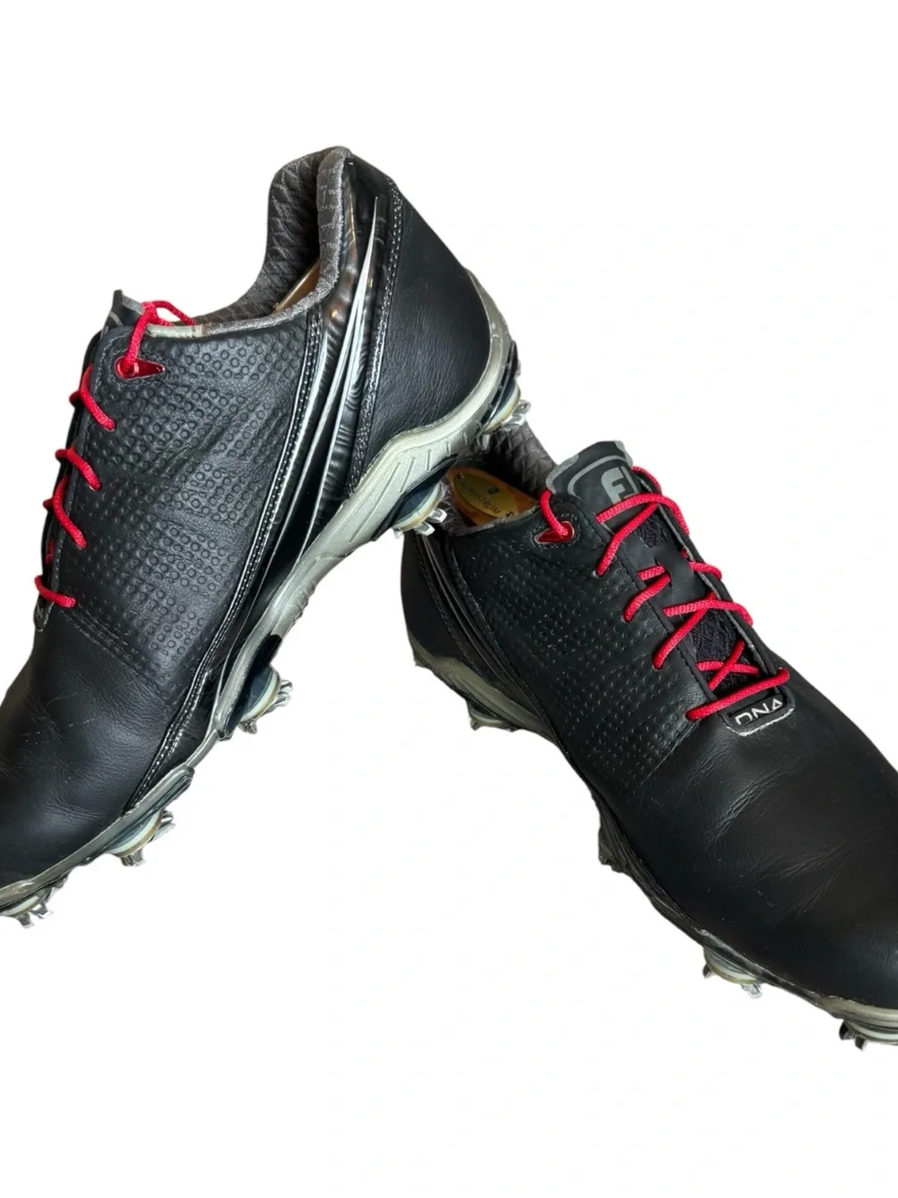 Mens footjoy DNA 2.0 black/red super comfortable size 10.5 golf shoes